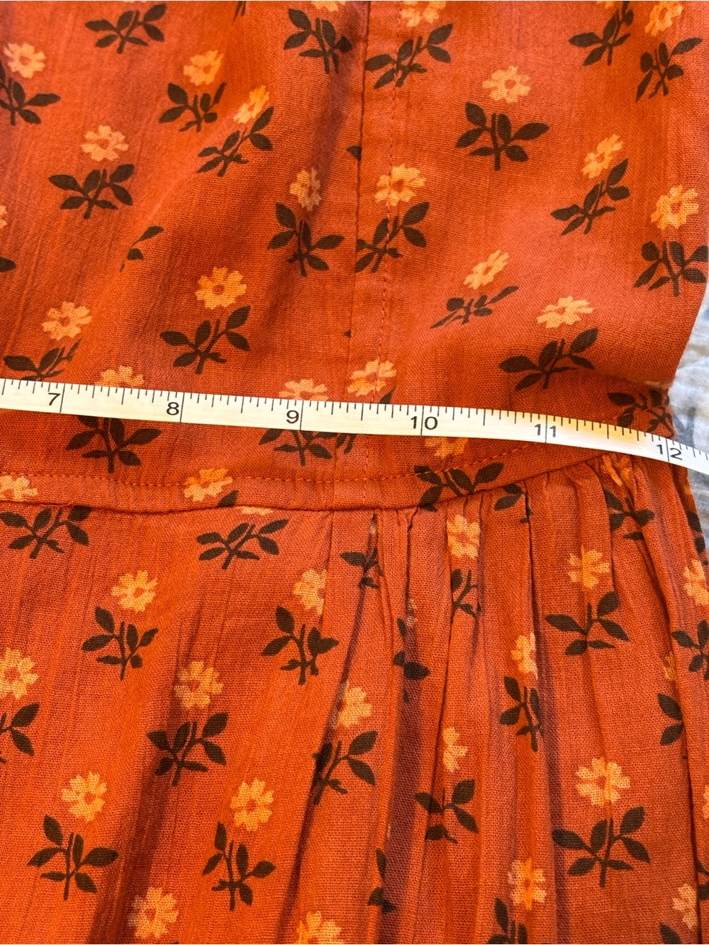 NWT Madewell Ruffle-Strap Tiered Midi Dress in Wild Calendula Block-Print Sz. XS - Picture 14 of 16